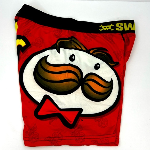 SWAG, PRINGLES BY KELLOG’S MEN’S BOXER BRIEFS, 92% MICROPOLYESTER 8% ELSTANE - Picture 7 of 11
